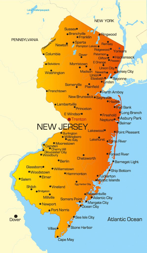 Color Map Of New Jersey 597x1024 