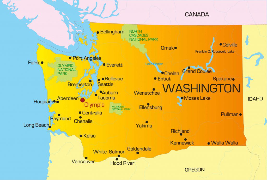 Washington Map Guide Of The World 2742