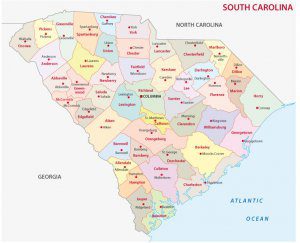 Map of South Carolina - Guide of the World