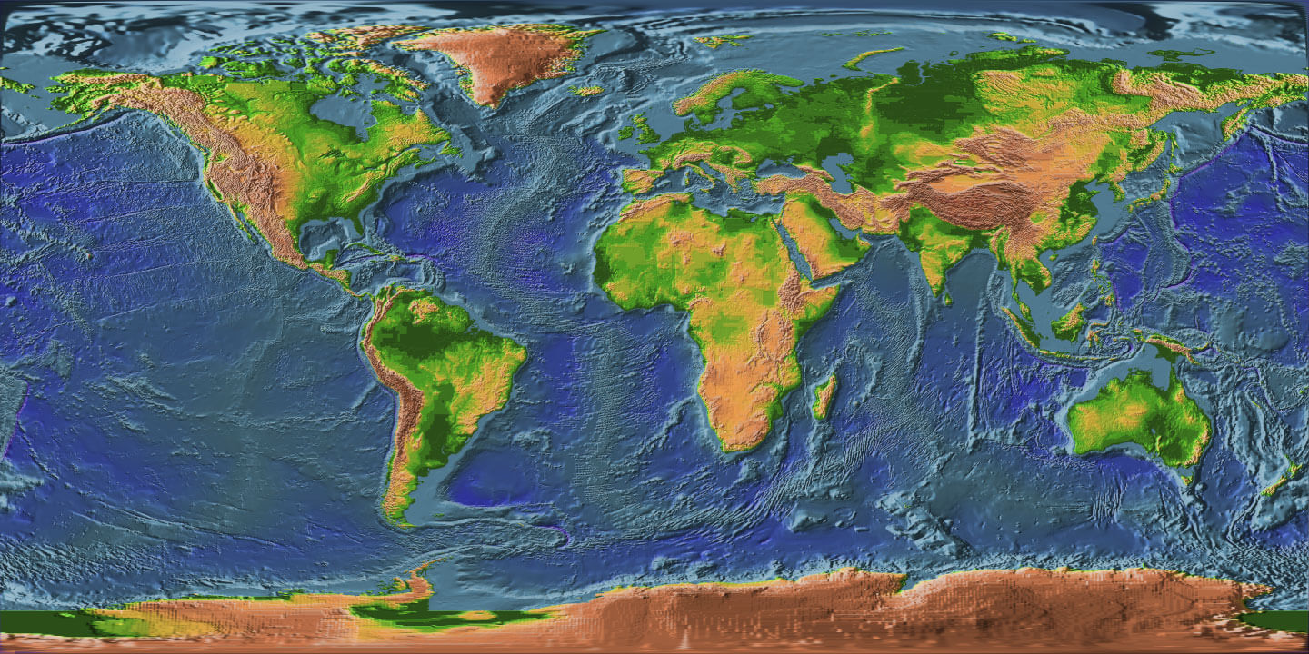 World Topographical Map Topographic Map Of World Elevation - Riset