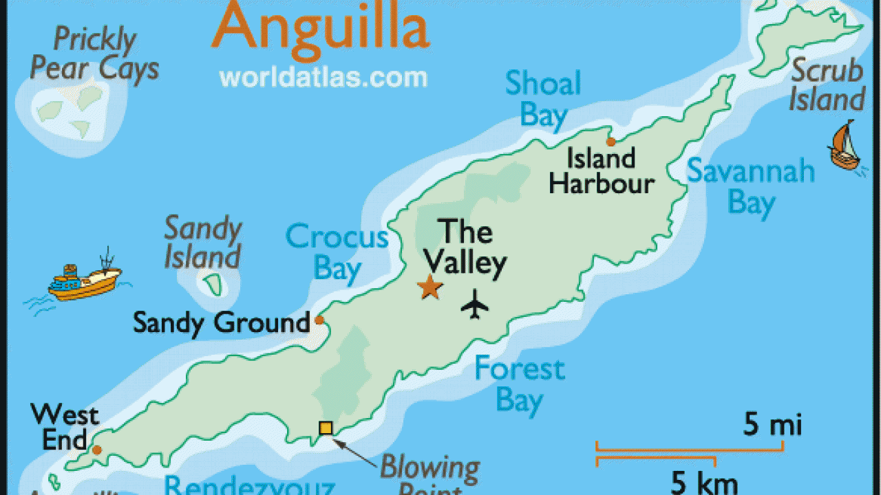 Anguilla Map Guide Of The World