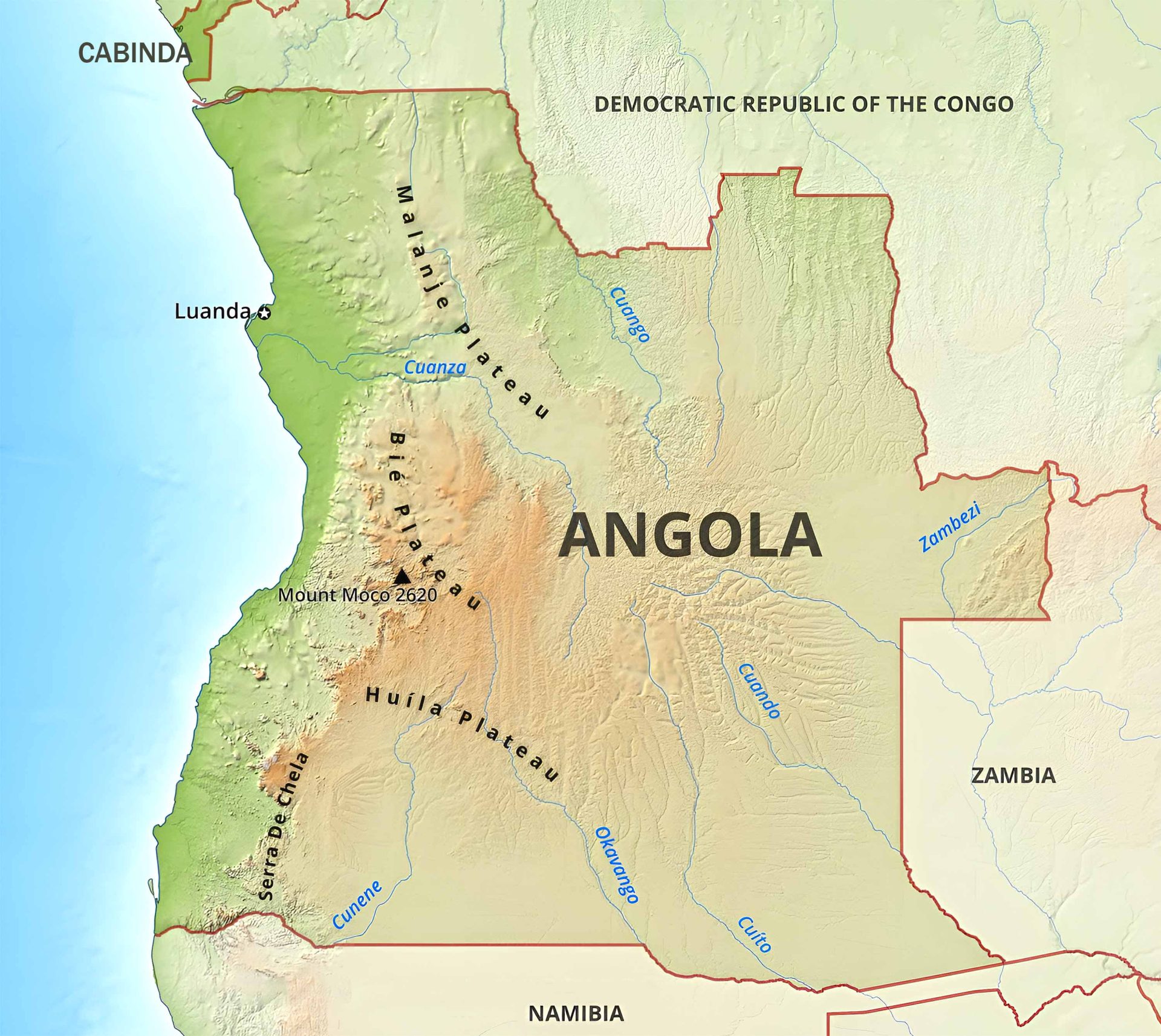 A Collection of Angola Maps: Dive into the Diverse Landscapes and 