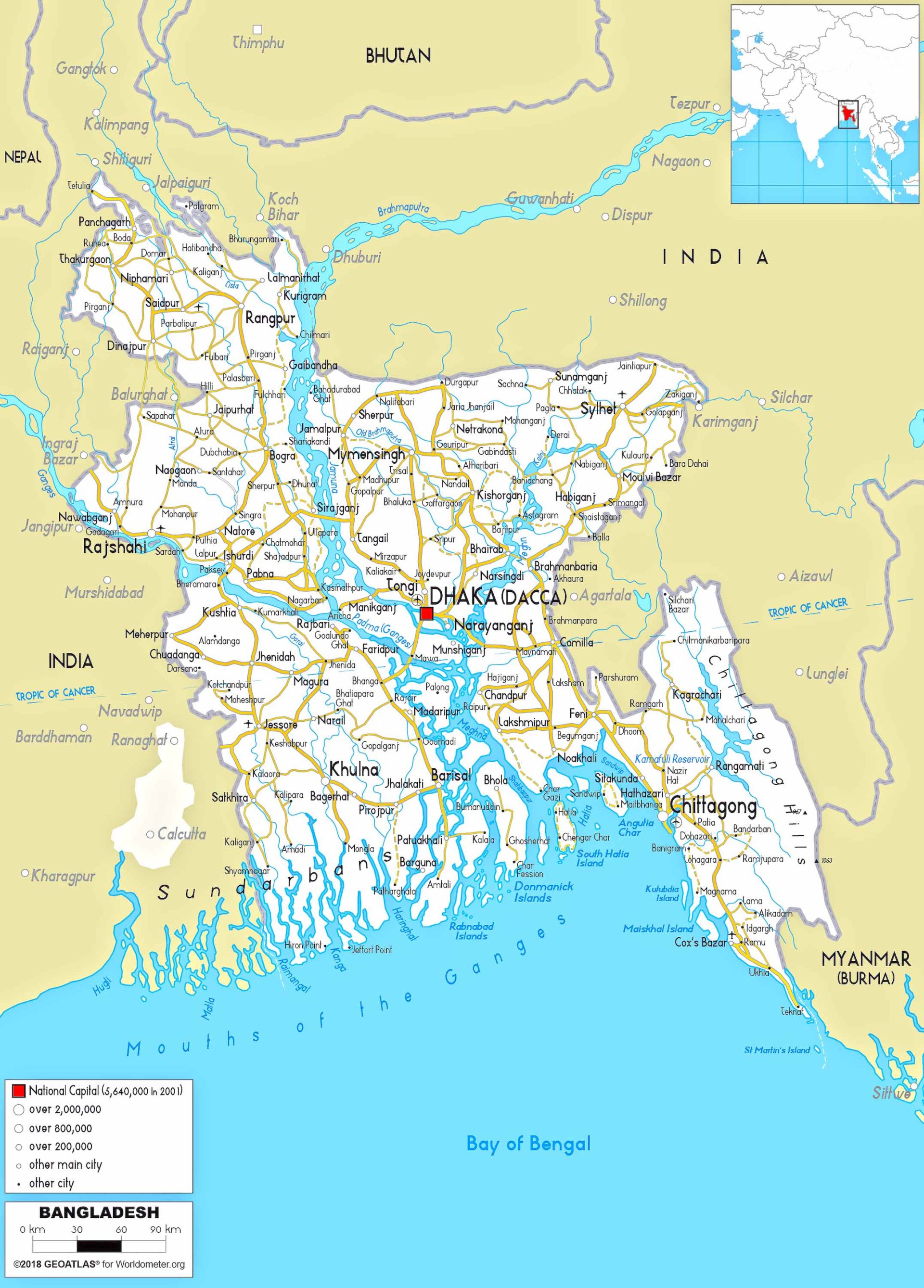 A Collection of Bangladesh Maps - Guide of the World