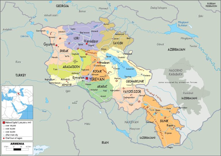 Armenia Administrative Map