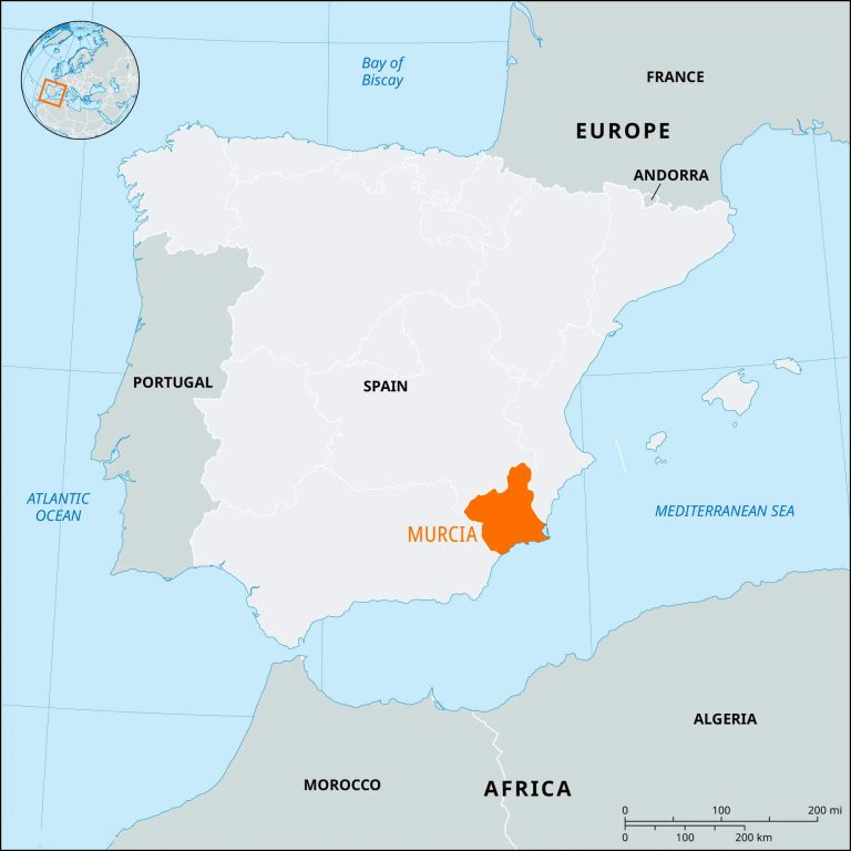 Murcia province map