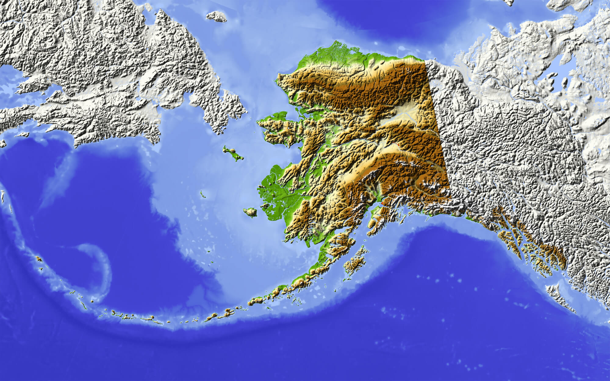 Alaska Physical Map By Maps Com From Maps Com Worlds Largest Map Store ...