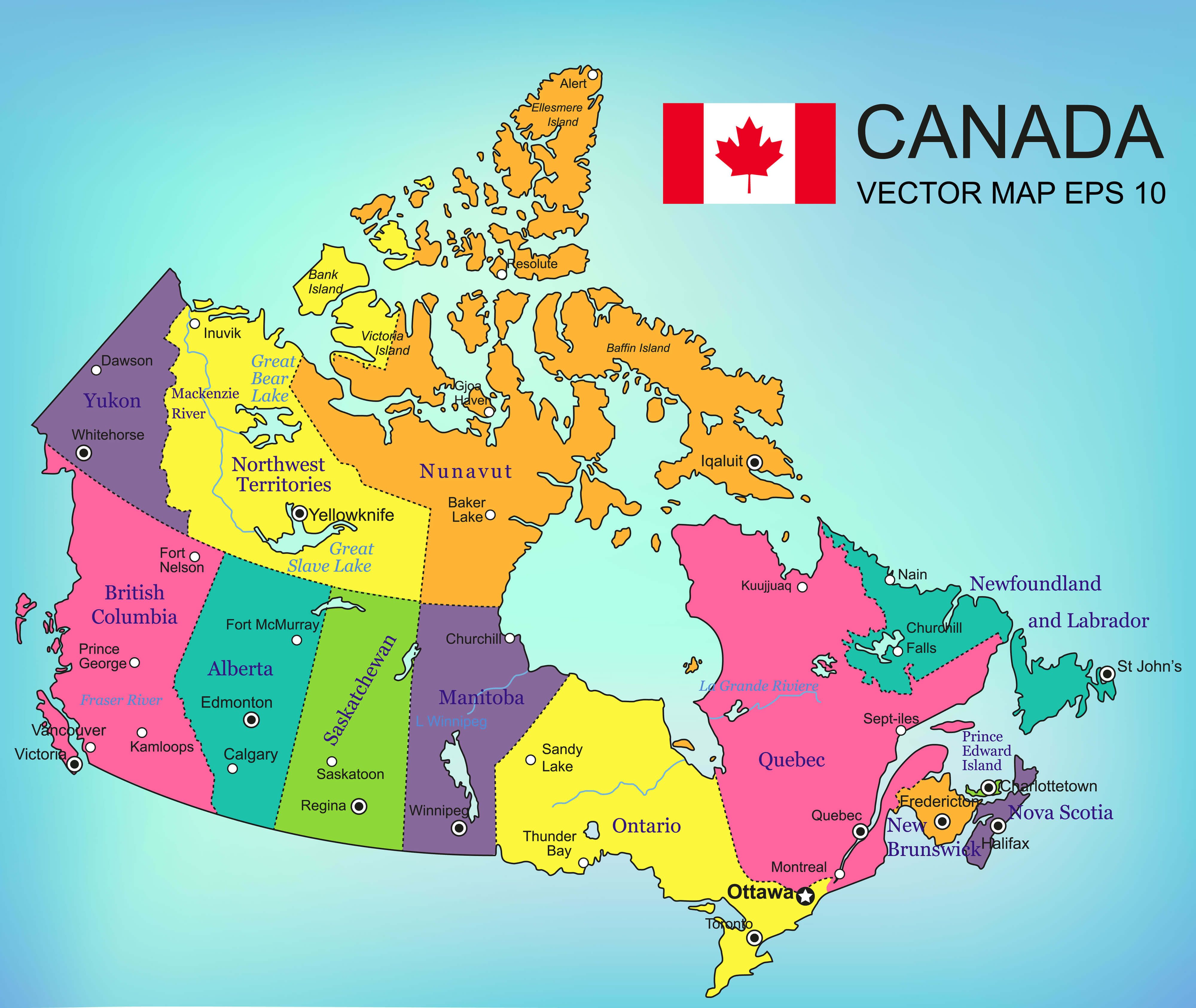 canadian world map