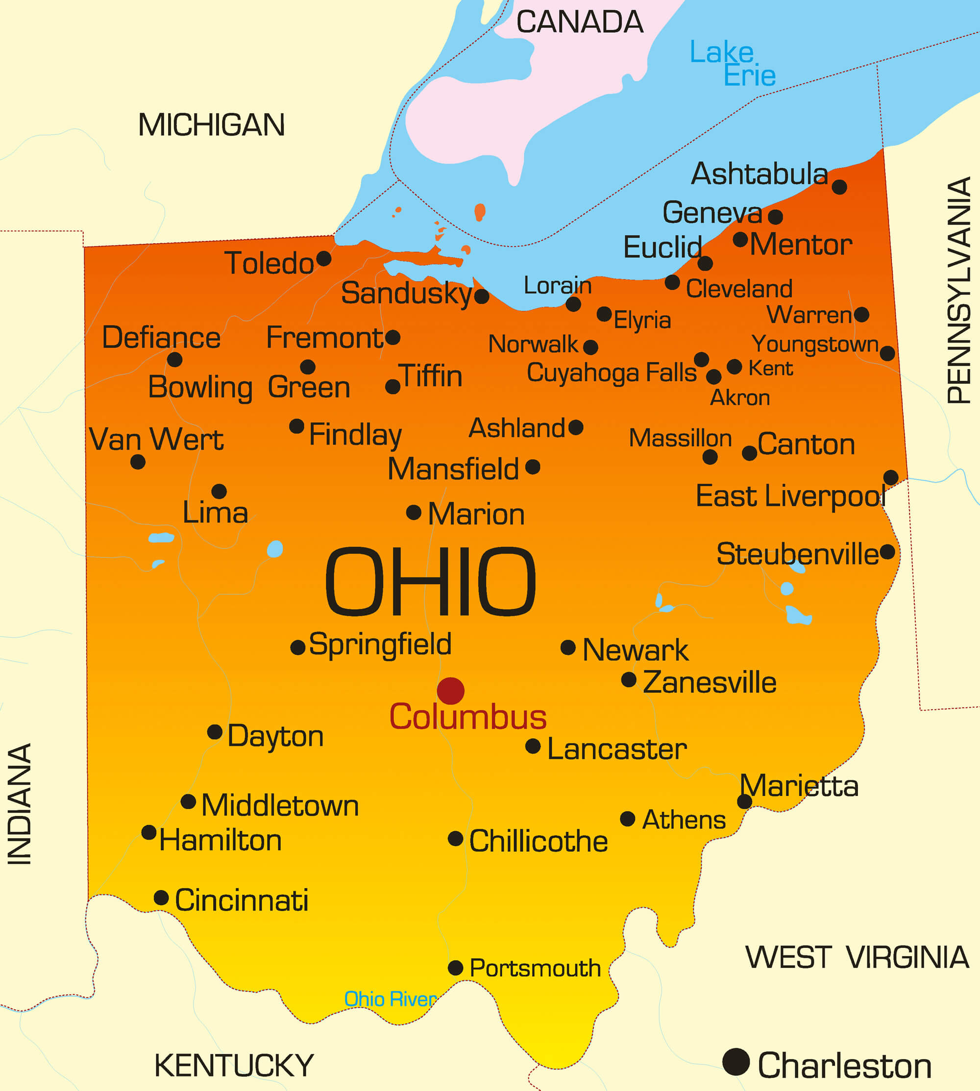 Columbus Ohio On The Map - Ricki Chrissie