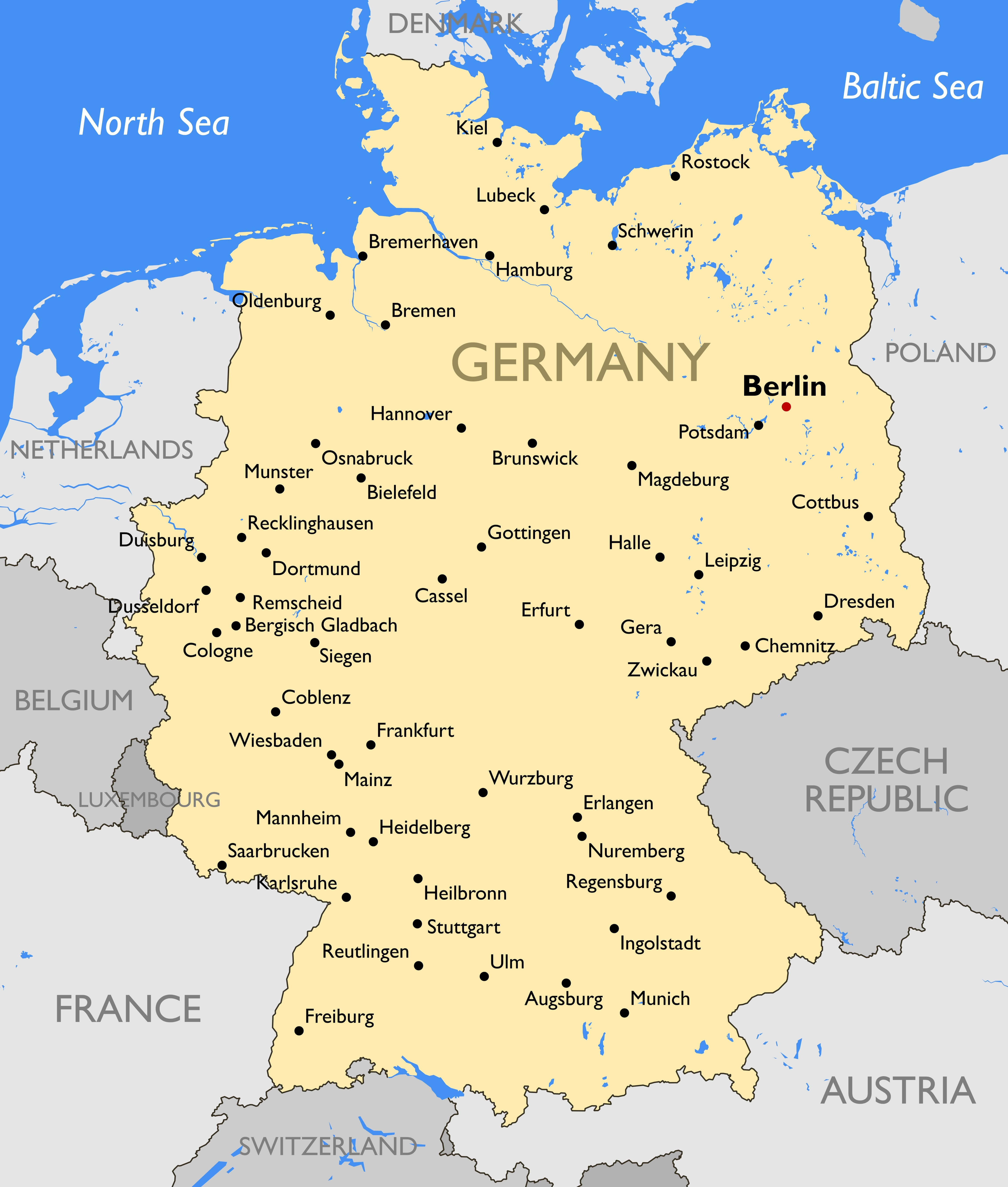 major tourist cities in germany