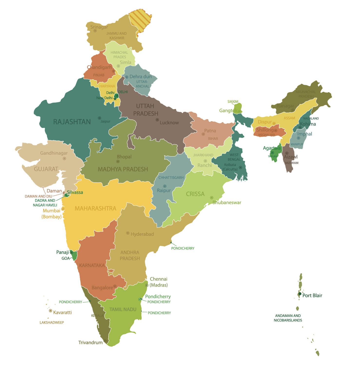 India Map Guide Of The World