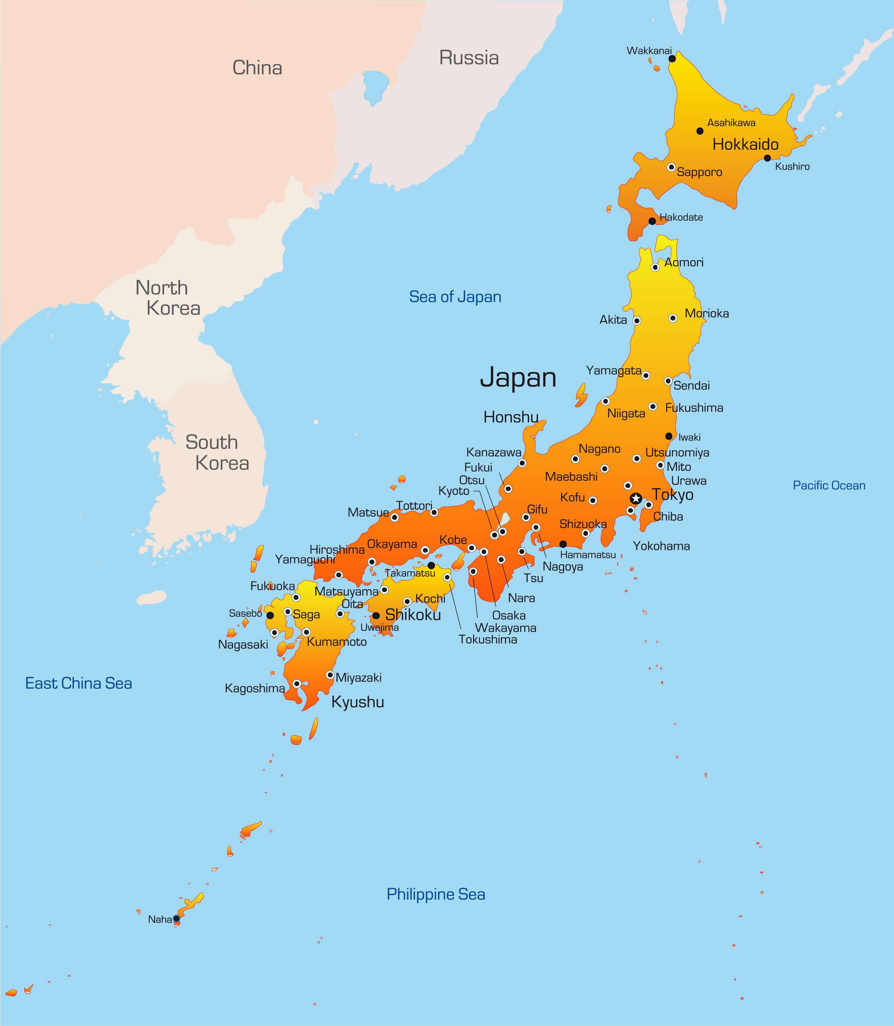 Japan Asia Map