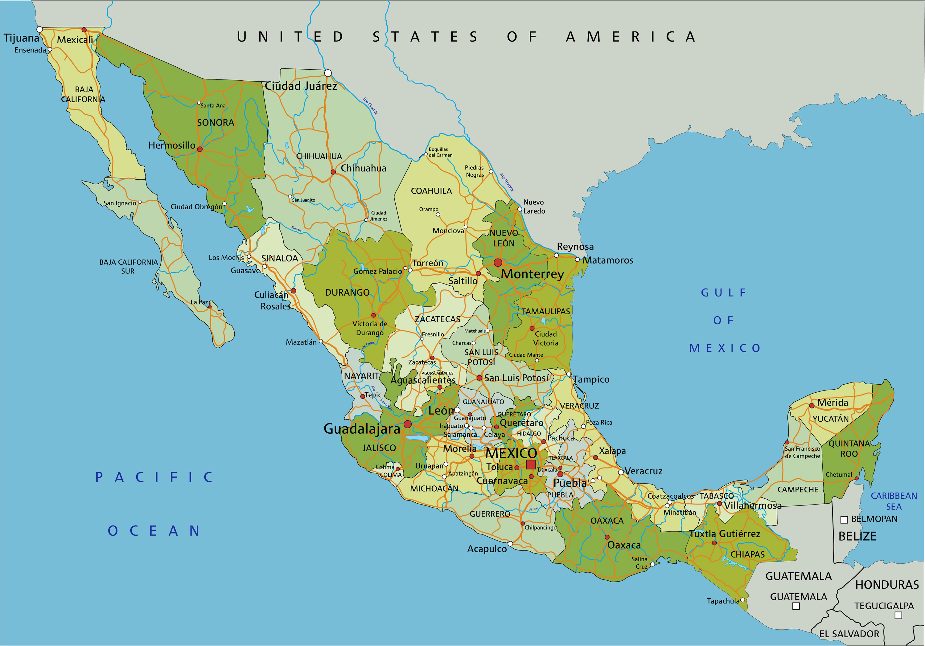 mexico-political-map