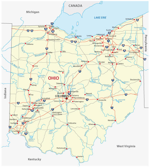 map of ohio cities and counties