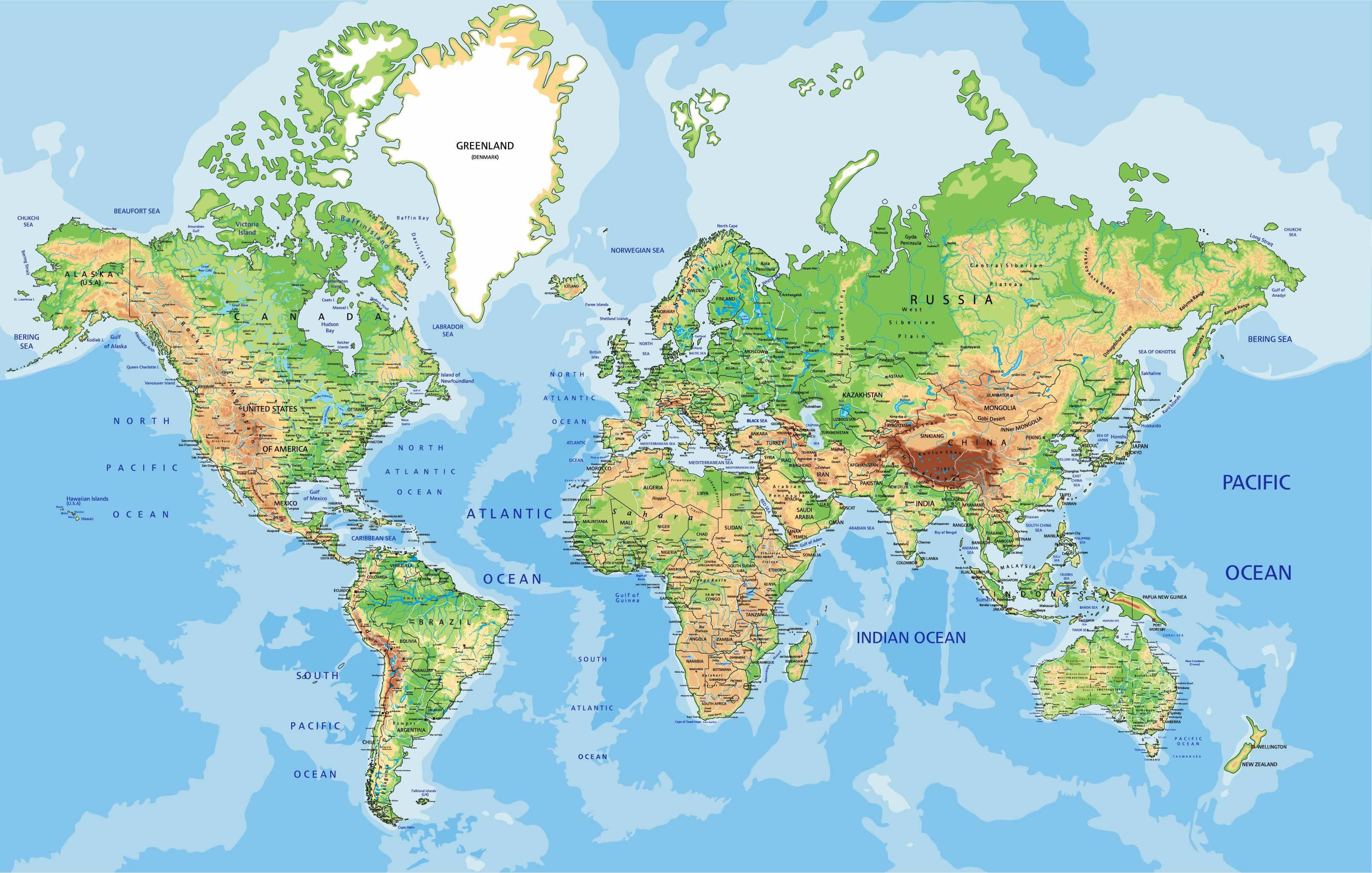 world map full view
