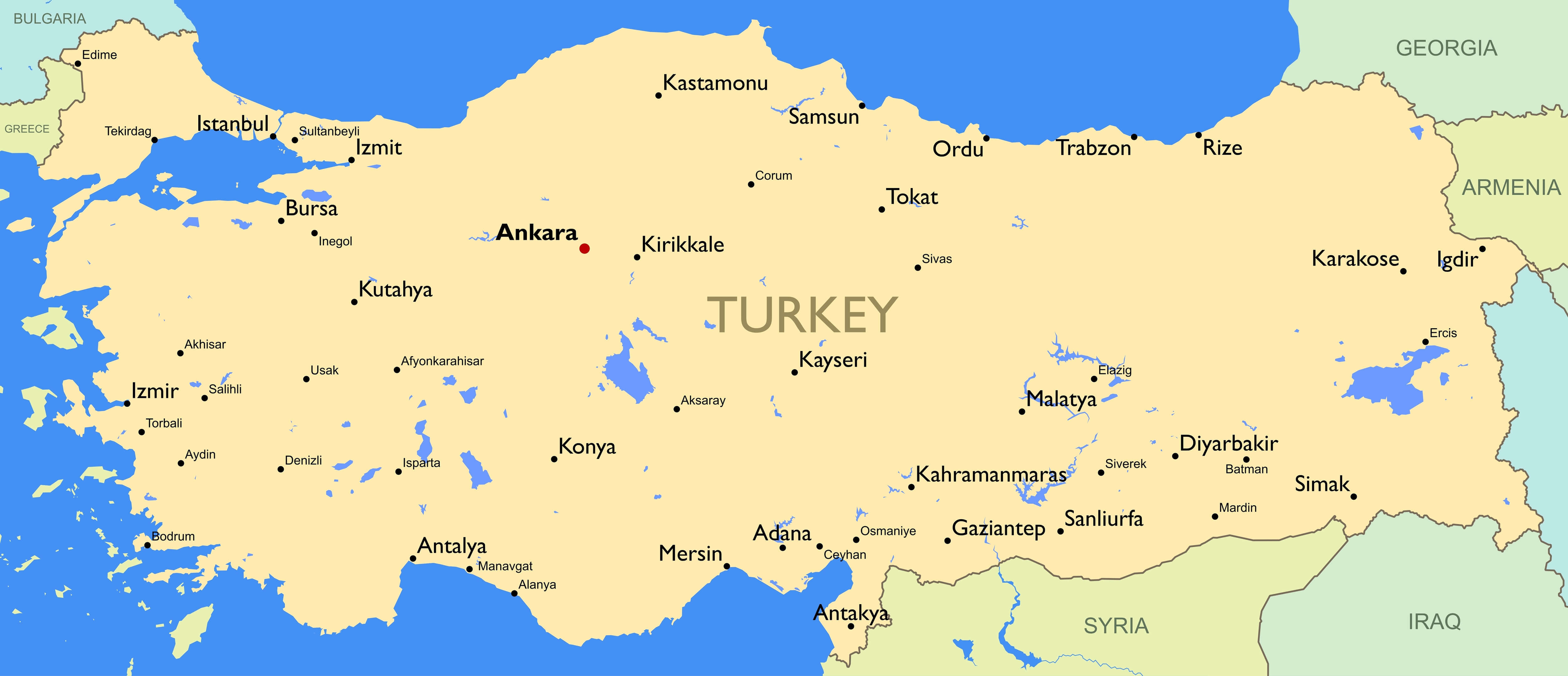 Large Detailed Relief And Political Map Of Turkey Tur - vrogue.co